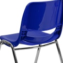 Flash Furniture RUT-16-NVY-CHR-GG Stacking Student Shell Chair - Navy Blue Plastic Seat, Chrome Frame thumbnail 8