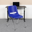 Flash Furniture RUT-16-NVY-CHR-GG Stacking Student Shell Chair - Navy Blue Plastic Seat, Chrome Frame thumbnail 9