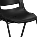 Flash Furniture RUT-16-PDR-BLACK-GG Stacking Student Shell Chair - Black Plastic Seat, Black Metal Frame thumbnail 7