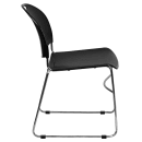 Flash Furniture RUT-188-BK-CHR-GG Stacking Chair w/ Black Polypropylene Seat & Chrome Frame thumbnail 3