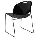 Flash Furniture RUT-188-BK-CHR-GG Stacking Chair w/ Black Polypropylene Seat & Chrome Frame thumbnail 4