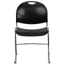 Flash Furniture RUT-188-BK-CHR-GG Stacking Chair w/ Black Polypropylene Seat & Chrome Frame thumbnail 5