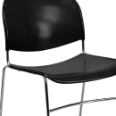 Flash Furniture RUT-188-BK-CHR-GG Stacking Chair w/ Black Polypropylene Seat & Chrome Frame thumbnail 7