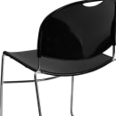 Flash Furniture RUT-188-BK-CHR-GG Stacking Chair w/ Black Polypropylene Seat & Chrome Frame thumbnail 8