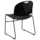 Flash Furniture RUT-188-BK-GG Stacking Chair w/ Black Polypropylene Seat & Black Metal Frame thumbnail 4