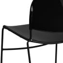 Flash Furniture RUT-188-BK-GG Stacking Chair w/ Black Polypropylene Seat & Black Metal Frame thumbnail 8