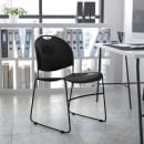 Flash Furniture RUT-188-BK-GG Stacking Chair w/ Black Polypropylene Seat & Black Metal Frame thumbnail 9