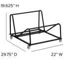 Flash Furniture RUT-188-DOLLY-GG Stacking Chair Dolly w/ (30) Chair Capacity - Steel, Black thumbnail 2