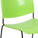 Flash Furniture RUT-188-GN-GG Stacking Chair w/ Green Plastic Back & Seat - Metal Sled Frame, Black thumbnail 7