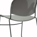 Flash Furniture RUT-188-GY-GG Compact Stacking Chair w/ Gray Plastic Back & Seat - Metal Frame, Black thumbnail 8