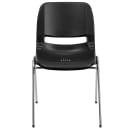 Flash Furniture RUT-18-BK-CHR-GG Stacking Student Shell Chair - Black Plastic Seat, Chrome Frame thumbnail 5