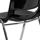 Flash Furniture RUT-18-BK-CHR-GG Stacking Student Shell Chair - Black Plastic Seat, Chrome Frame thumbnail 8