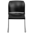 Flash Furniture RUT-238A-BK-GG Stacking Chair w/ Black Polypropylene Seat & Silver Frame thumbnail 5