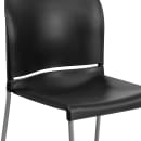 Flash Furniture RUT-238A-BK-GG Stacking Chair w/ Black Polypropylene Seat & Silver Frame thumbnail 7