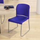 Flash Furniture RUT-238A-BL-GG Stacking Chair w/ Blue Polypropylene Seat & Silver Frame thumbnail 4