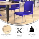 Flash Furniture RUT-238A-BL-GG Stacking Chair w/ Blue Polypropylene Seat & Silver Frame thumbnail 5
