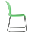 Flash Furniture RUT-238A-GN-GG Stacking Chair w/ Green Polypropylene Seat & Silver Frame thumbnail 2