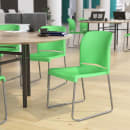 Flash Furniture RUT-238A-GN-GG Stacking Chair w/ Green Polypropylene Seat & Silver Frame thumbnail 4