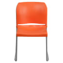 Flash Furniture RUT-238A-OR-GG Stacking Chair w/ Orange Polypropylene Seat & Silver Frame thumbnail 5