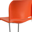 Flash Furniture RUT-238A-OR-GG Stacking Chair w/ Orange Polypropylene Seat & Silver Frame thumbnail 8