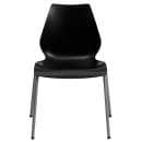 Flash Furniture RUT-288-BK-GG Stacking Chair w/ Black Plastic Seat & Silver Frame thumbnail 5
