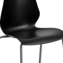 Flash Furniture RUT-288-BK-GG Stacking Chair w/ Black Plastic Seat & Silver Frame thumbnail 7