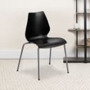 Flash Furniture RUT-288-BK-GG Stacking Chair w/ Black Plastic Seat & Silver Frame thumbnail 9