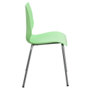 Flash Furniture RUT-288-GREEN-GG Stacking Chair w/ Green Plastic Seat & Silver Frame thumbnail 3