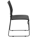 Flash Furniture RUT-2-BK-GG Stacking Chair w/ Black Plastic Seat & Black Metal Frame thumbnail 3