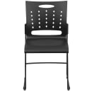 Flash Furniture RUT-2-BK-GG Stacking Chair w/ Black Plastic Seat & Black Metal Frame thumbnail 5