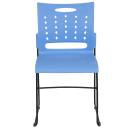 Flash Furniture RUT-2-BL-GG Stacking Chair w/ Blue Plastic Seat & Black Metal Frame thumbnail 5