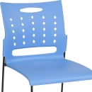 Flash Furniture RUT-2-BL-GG Stacking Chair w/ Blue Plastic Seat & Black Metal Frame thumbnail 7