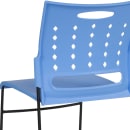 Flash Furniture RUT-2-BL-GG Stacking Chair w/ Blue Plastic Seat & Black Metal Frame thumbnail 8