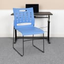 Flash Furniture RUT-2-BL-GG Stacking Chair w/ Blue Plastic Seat & Black Metal Frame thumbnail 9
