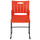 Flash Furniture RUT-2-OR-GG Stacking Chair w/ Orange Plastic Seat & Black Metal Frame thumbnail 5