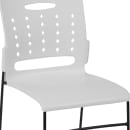 Flash Furniture RUT-2-WH-GG Stacking Chair w/ White Plastic Seat & Black Metal Frame thumbnail 7