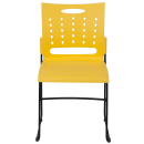 Flash Furniture RUT-2-YL-GG Stacking Chair w/ Yellow Plastic Seat & Black Metal Frame thumbnail 5