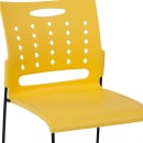 Flash Furniture RUT-2-YL-GG Stacking Chair w/ Yellow Plastic Seat & Black Metal Frame thumbnail 7