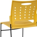 Flash Furniture RUT-2-YL-GG Stacking Chair w/ Yellow Plastic Seat & Black Metal Frame thumbnail 8