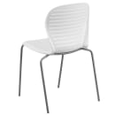 Flash Furniture RUT-3-WH-GG Stacking Chair w/ White Plastic Seat & Silver Frame thumbnail 3