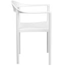 Flash Furniture RUT-418-WH-GG Stacking Café Chair w/ Plastic Seat & Back - Metal Frame, White thumbnail 3