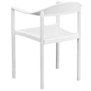 Flash Furniture RUT-418-WH-GG Stacking Café Chair w/ Plastic Seat & Back - Metal Frame, White thumbnail 4