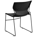 Flash Furniture RUT-438-BK-GG Stacking Chair w/ Black Plastic Seat & Black Metal Frame thumbnail 4