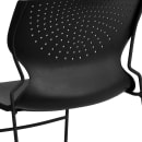 Flash Furniture RUT-438-BK-GG Stacking Chair w/ Black Plastic Seat & Black Metal Frame thumbnail 8