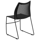 Flash Furniture RUT-498A-BLACK-GG Stacking Chair w/ Black Plastic Seat & Black Metal Frame thumbnail 4