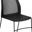 Flash Furniture RUT-498A-BLACK-GG Stacking Chair w/ Black Plastic Seat & Black Metal Frame thumbnail 7