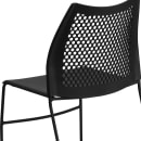Flash Furniture RUT-498A-BLACK-GG Stacking Chair w/ Black Plastic Seat & Black Metal Frame thumbnail 8