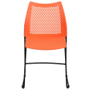 Flash Furniture RUT-498A-ORANGE-GG Stacking Chair w/ Orange Plastic Seat & Black Metal Frame thumbnail 5
