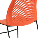 Flash Furniture RUT-498A-ORANGE-GG Stacking Chair w/ Orange Plastic Seat & Black Metal Frame thumbnail 8