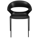 Flash Furniture RUT-4-BK-GG Stacking Chair w/ Black Plastic Seat & Black Metal Frame thumbnail 5
